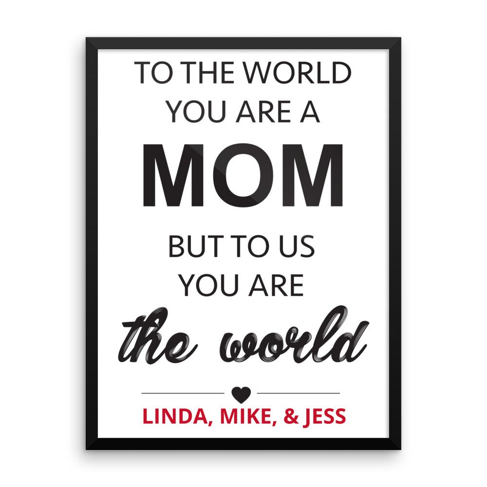 Personalized Mother's Day Gift [Framed Poster] - UniqueThoughtful