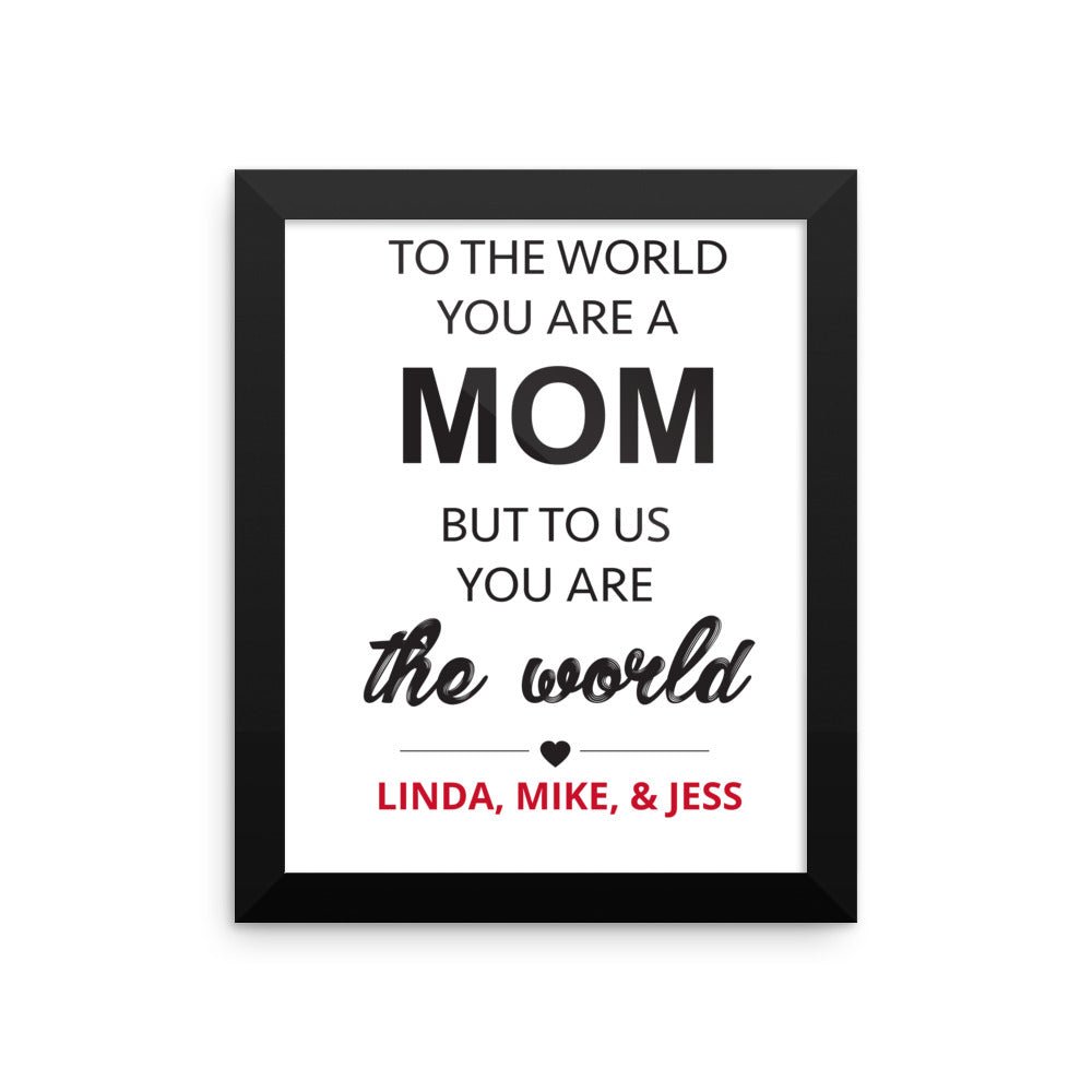 Personalized Mother's Day Gift [Framed Poster] - UniqueThoughtful
