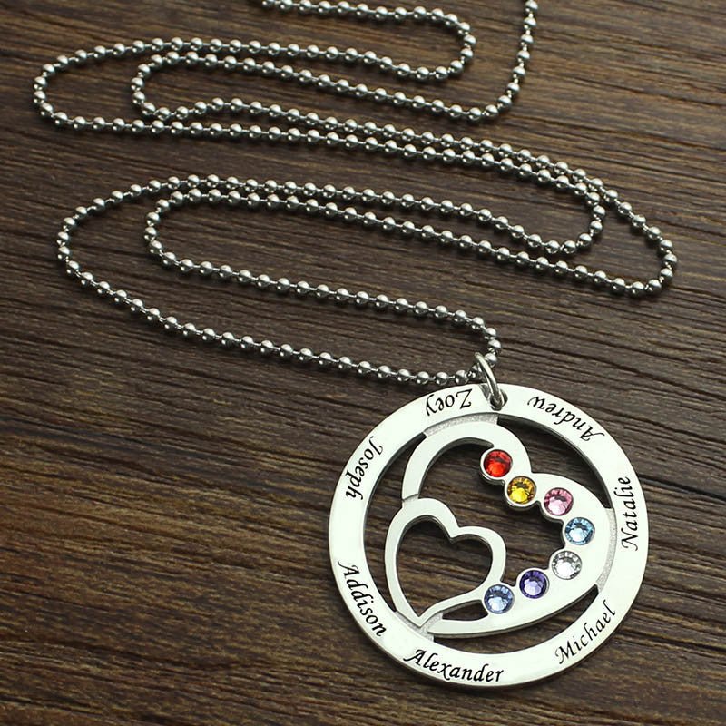 Personalized Necklace with Birthstone - UniqueThoughtful