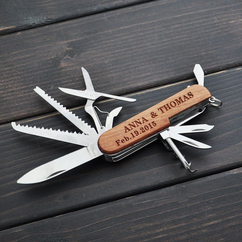 Personalized Pocket Knife, Engraved Gifts for Men, Couple, Husband, Boyfriend, Friend, Brother - UniqueThoughtful
