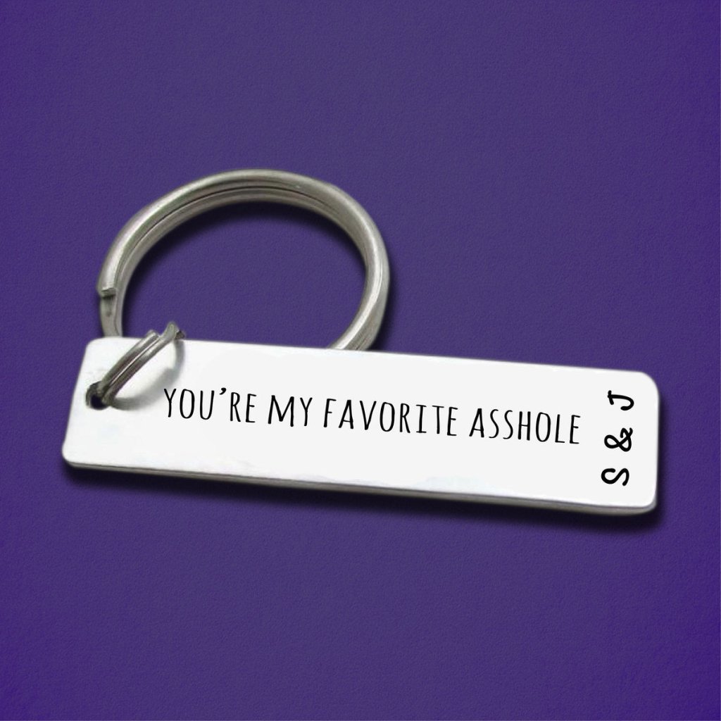 Personalized You're My Favorite Keychain for Valentine's Day - UniqueThoughtful