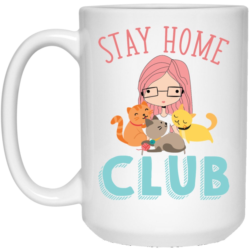"Stay Home Club" Coffee Mug - UniqueThoughtful