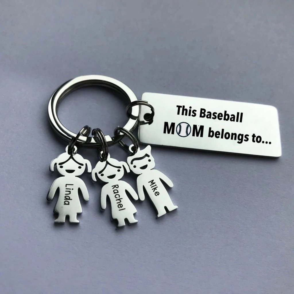 This Baseball Mom belongs to Personalized keychain - UniqueThoughtful