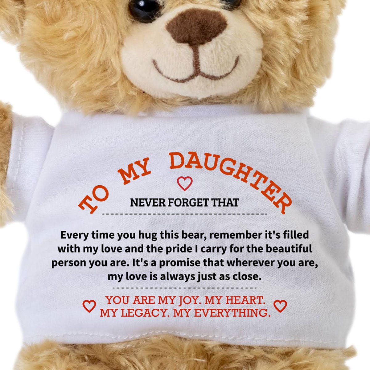 To My Daughter Teddy Bear Gift - UniqueThoughtful