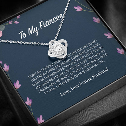 To My Fiancee - Love Knot Necklace - UniqueThoughtful