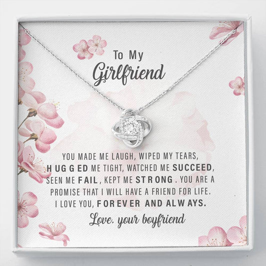 To My Girlfriend - love Knot Necklace - UniqueThoughtful