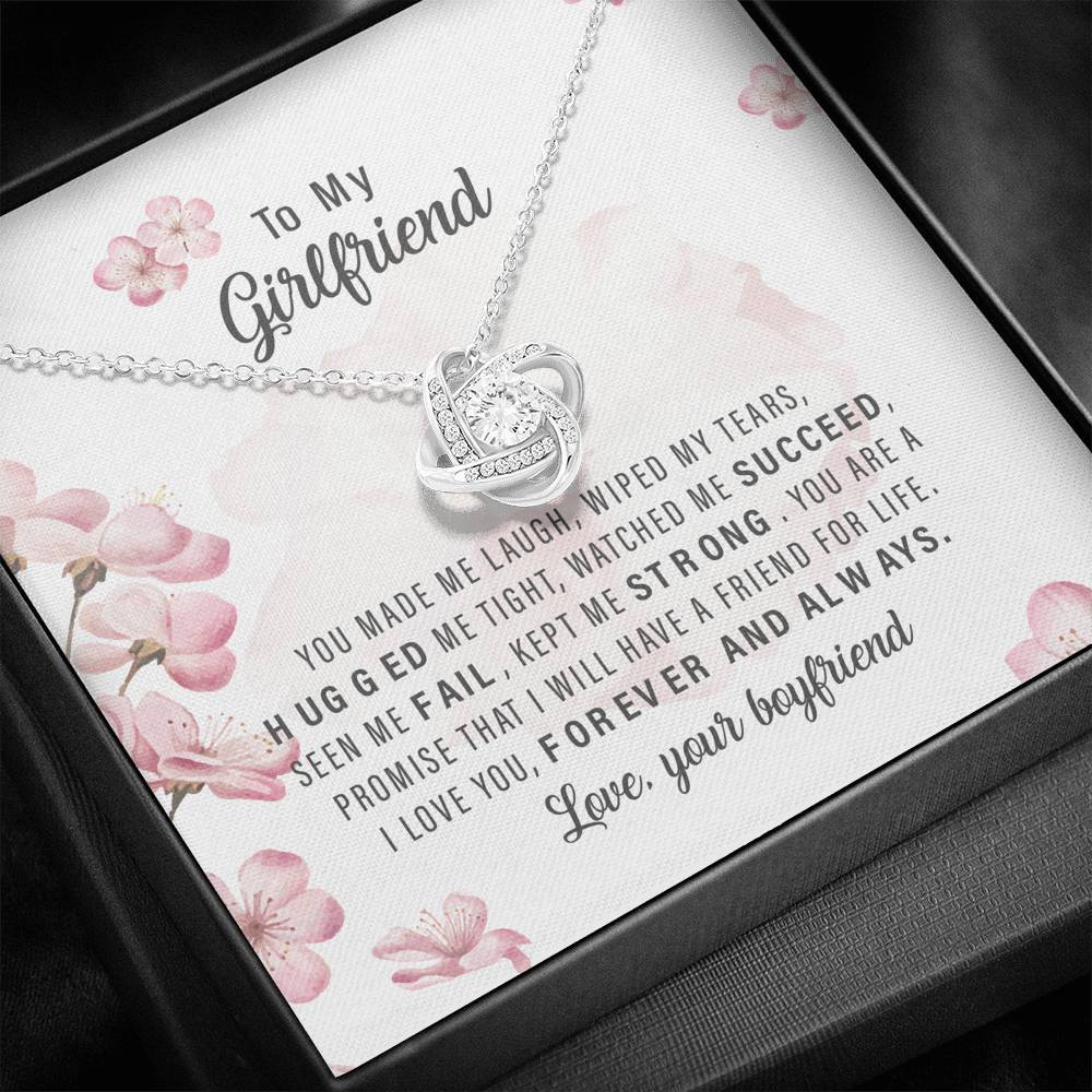To My Girlfriend - love Knot Necklace - UniqueThoughtful