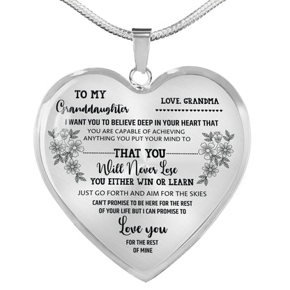 To My Granddaughter Necklace - UniqueThoughtful