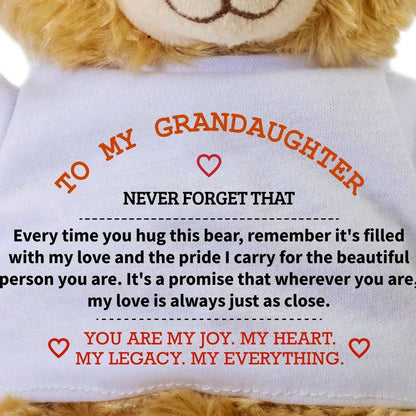 To My Granddaughter Teddy Bear Gift - UniqueThoughtful