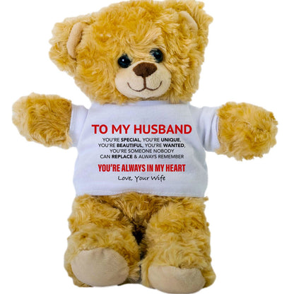 To My Husband Teddy Bear - Valentine's Day - UniqueThoughtful