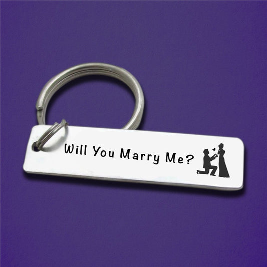 Will You Marry Me? Proposal Keychain - UniqueThoughtful