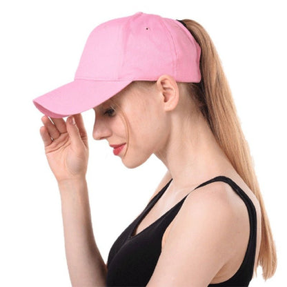 Women's ponytail baseball cap breathable - UniqueThoughtful