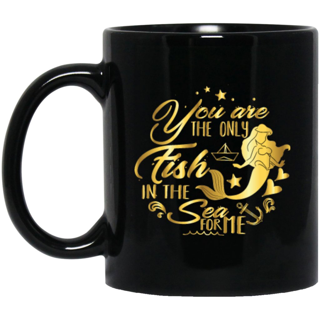"You Are The Only Fish In The Sea For Me" Coffee Mug (Golden) - UniqueThoughtful